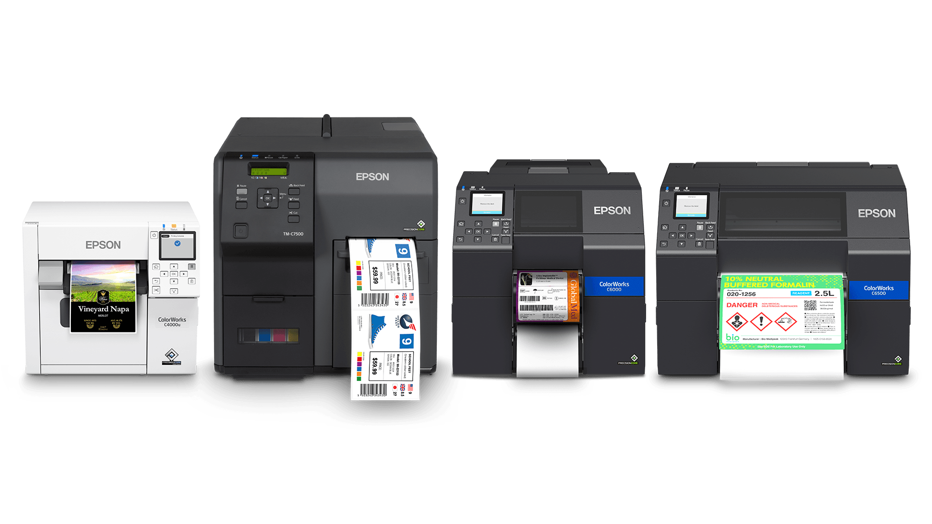 All the Epson ColorWorks color label printer models